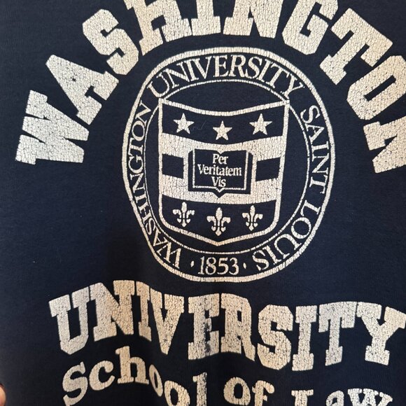 Washington University Vintage sweatshirt embellished with Red Glitter Stars - Picture 7 of 9